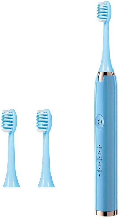 Rechargeable Sonic Electric Toothbrush with 6 Brush Heads, deep Clean