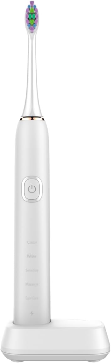 Generic Rechargeable Electric Toothbrush  (White), 1 Count (Pack of 1)
