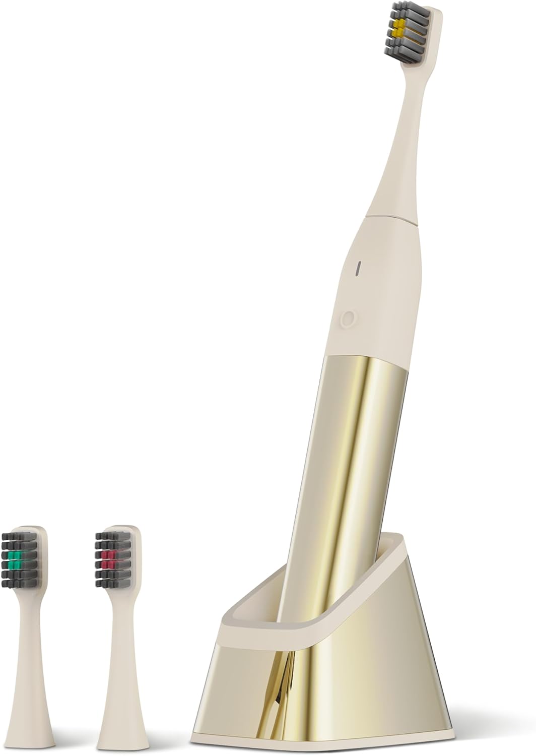 Luxury Premium Polished Metal Sonic Toothbrush,Ivory Gold