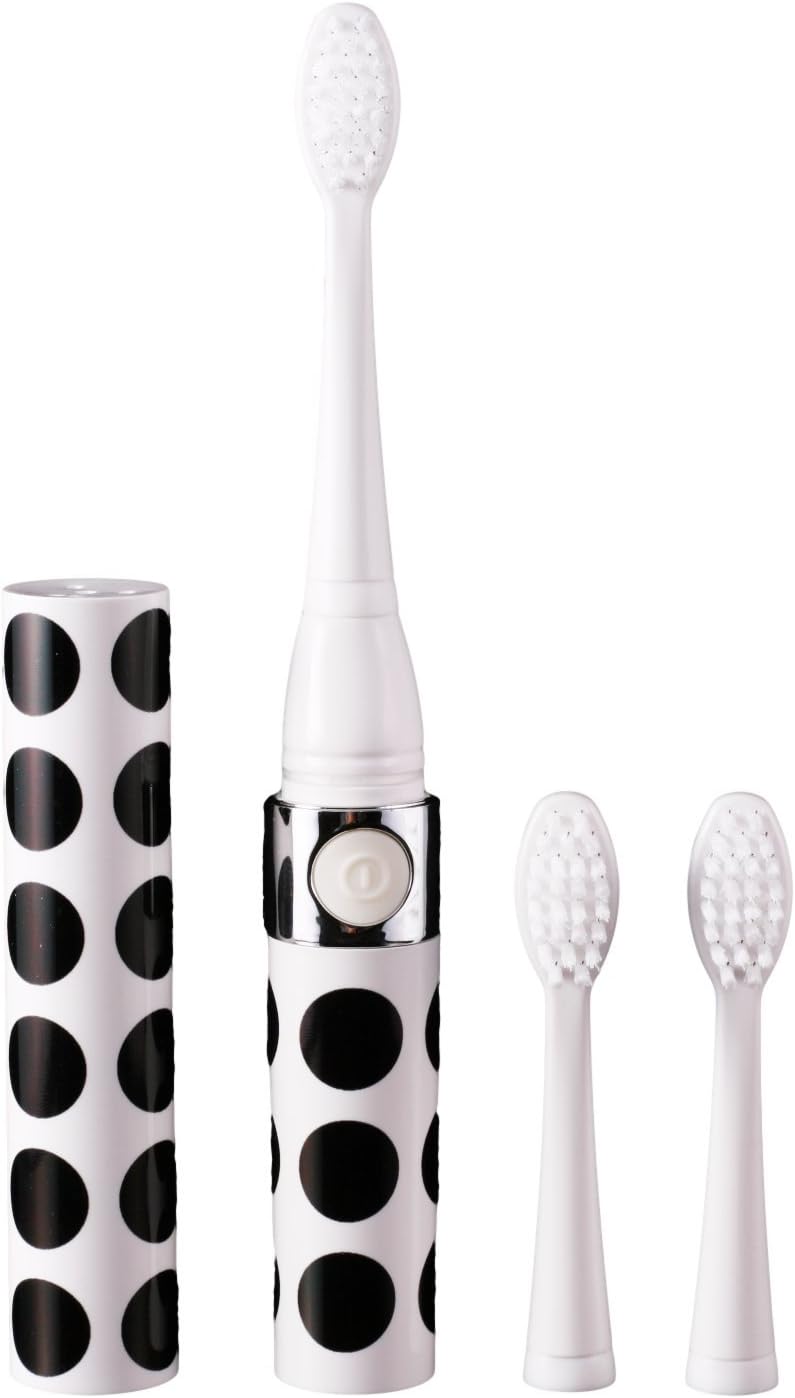 Electric Toothbrush  Black Polka Dot (Portable/Travel Size)
